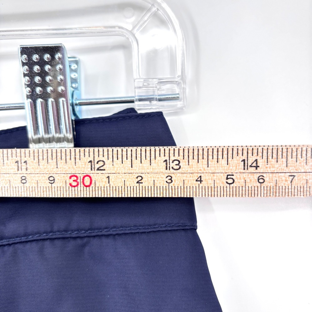 Farren Jean Andrea x Nyden H&M Mini Skirt Nylon Zip Belted Navy Wave Print S - Picture 9 of 10